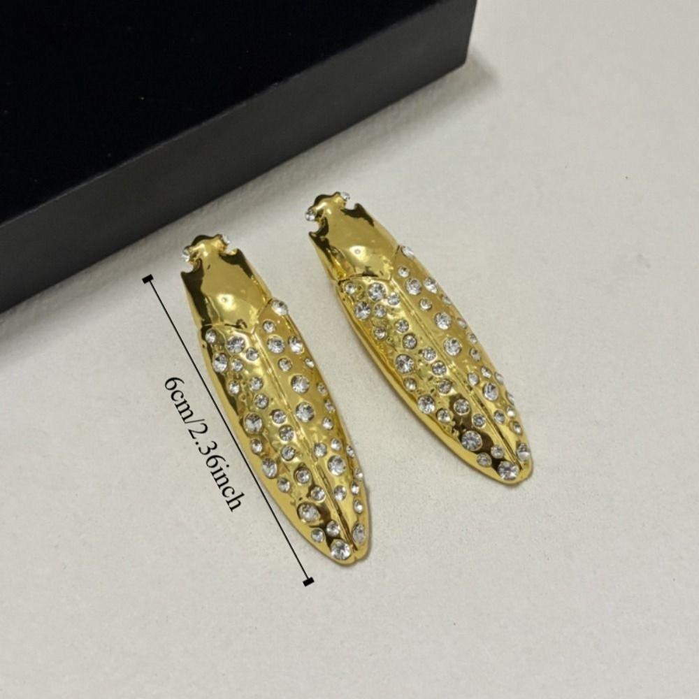 Punk Style Exaggerated Dangle Earrings Rhinestone Personality Earrings Insect Earrings Daily