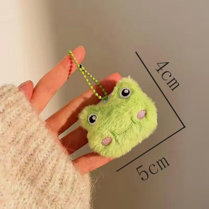 / 5cm Cartoon Soft Animal Keychains, Cute Plush Rabbit Charms, Pink Pig & Frog Doll Keyrings, Backpack Pendants, Gifts for Girls