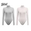 Simple But Elegant Jumpsuit Women's Long Sleeve High Neck Bodysuit Fall Slim Fit Women Solid
