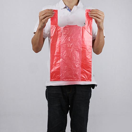 100Pcs Grocery Shopping Bags Large Capacity Strong Load-bearing Disposable Garbage Bags with Reinforced Handles