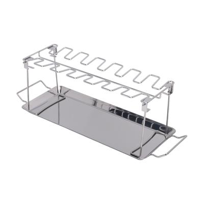 Foldable Stainless Steel Chicken Leg Rack, Portable Large Capacity Oven Roasting Rack, Camping Party Accessories