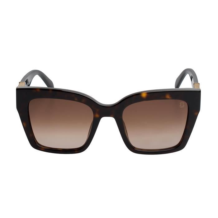 Lunettes de soleil carrées pour femmes STOB47-Havane foncé