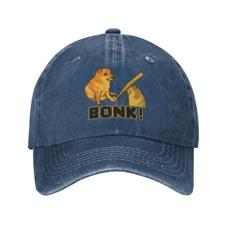 Fashion Unisex Cotton Cheems Bonk Meme Pixel Art Baseball Cap Adult Shiba Inu Dog Adjustable Dad Hat Women Men Hip Hop