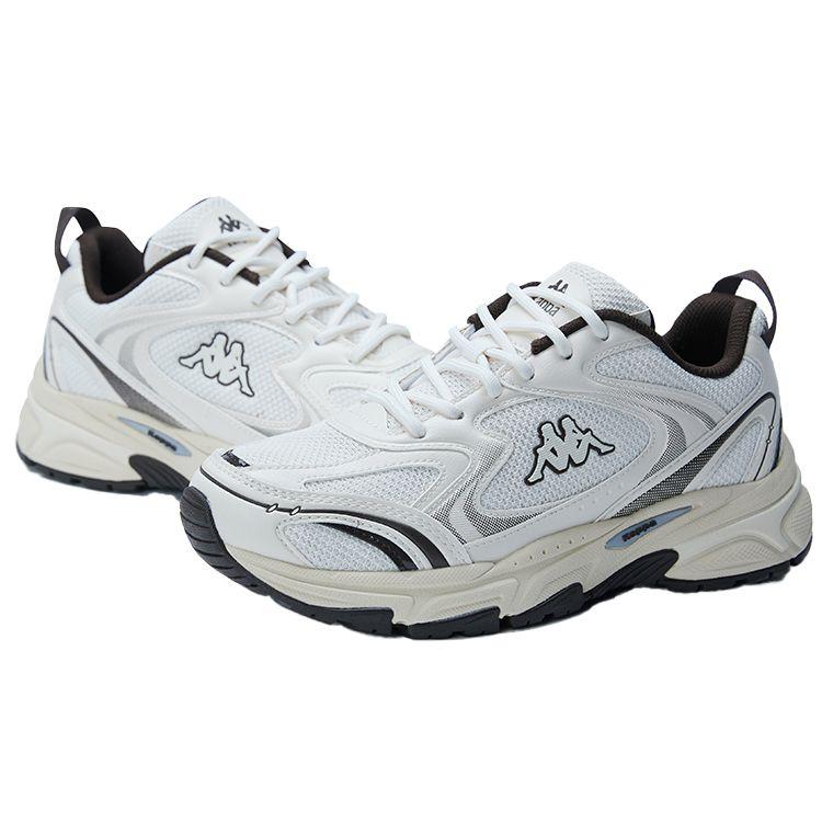 Kappa Fabric Synthetic Leather Reflective Deconstruction Trendy Comfortable Low-Top Dad Shoes Unisex Sneaker Moon-Gray K0DZ5MC39-133