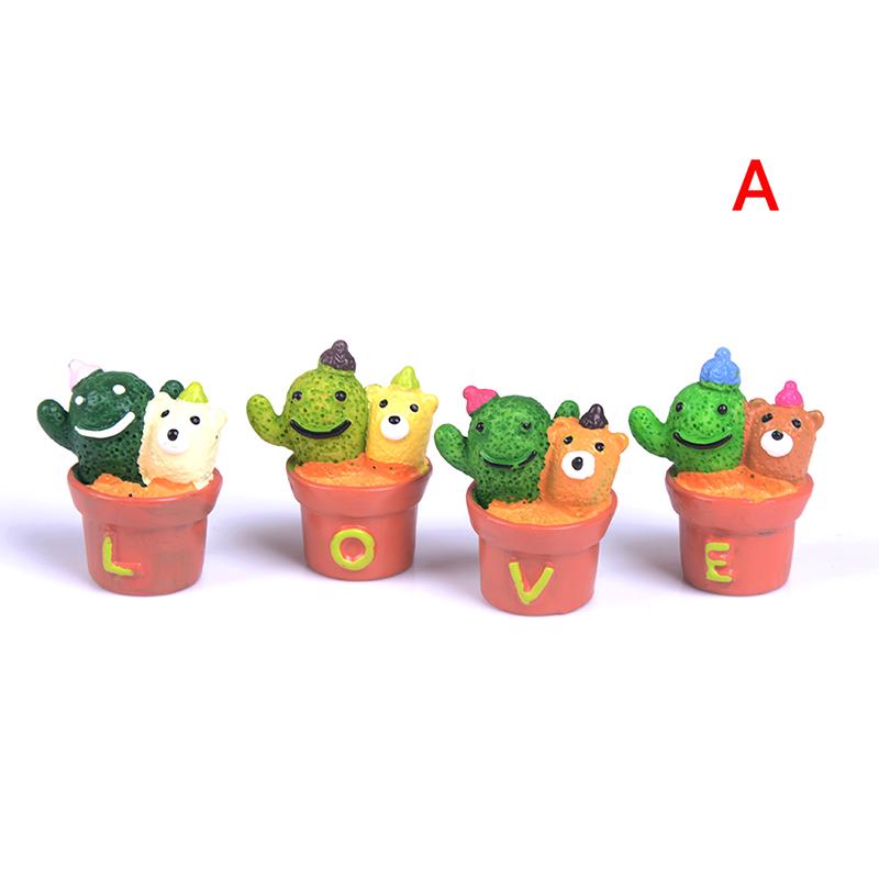 Ghiveci Cactus Miniatură DIY Ornamental Zână Grădină Ornament Decor Artizanat Păpușă Casă de Păpuși