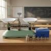 Tray Balance Calibration Weights Classroom Scale Weighing Pans School Lab Apparatus for