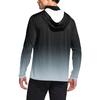 Men’s Casual Gradient Print Hooded Long Sleeve Sun Top Lightweight Pullover Loose Fit Outdoor Shirt