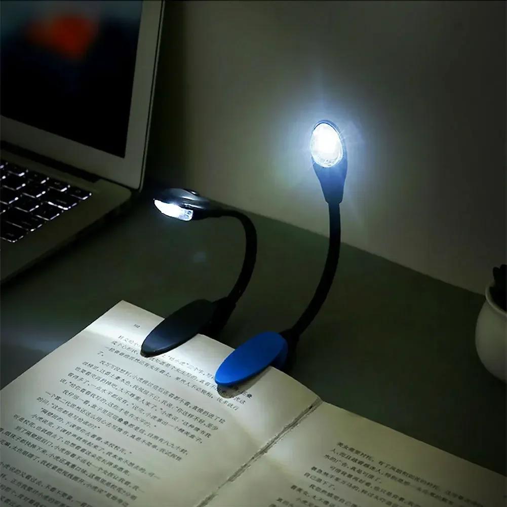 Mini LED Book Clip Light Adjustable Desk Clip Lamp LED Reading Lamp Portable Night Light Clamp for Dorm Bedroom Outdoor Travel