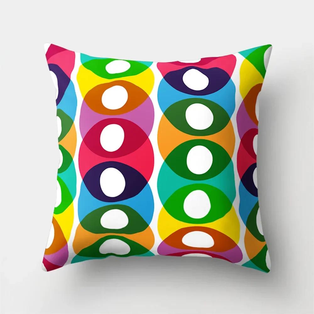 Mode Kissenbezug Cartoon Funda Cojin Sonnenaufgang Überwurfkissen für Schlafzimmer Regenbogen Kissenbezug Housse De Coussin Hogar