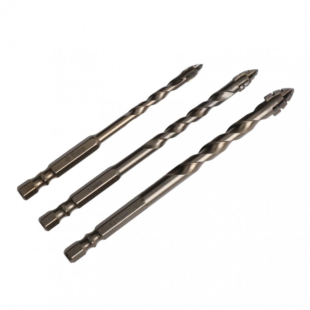 Triangle Drill Bit Set 3pcs for Glass Tile and Hard Plastic Applications