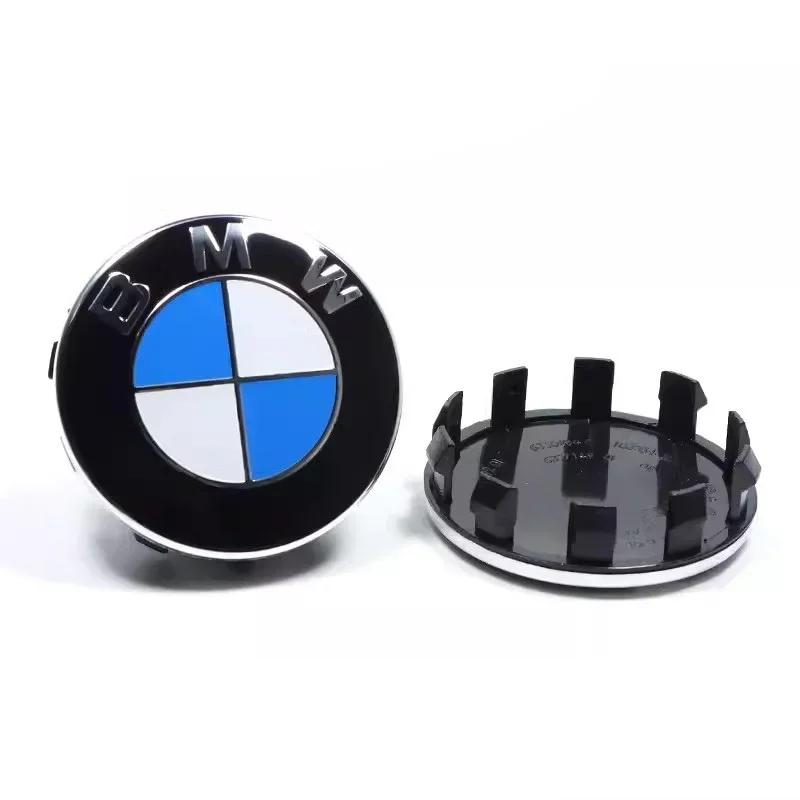BAGI7 2026 Car Sticker 4PCS/Set 56mm 68mm BMW Emblem For BMW Wheel Hub Caps For BMW 3 Series 5 Series E60 E90 F10 F30 E46 E39 X5 E53 E