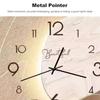 Wall Clock Creative Silent Modern Nordic-Style Crystalline Porcelain Battery-Powered Decoration In White for School Living Room