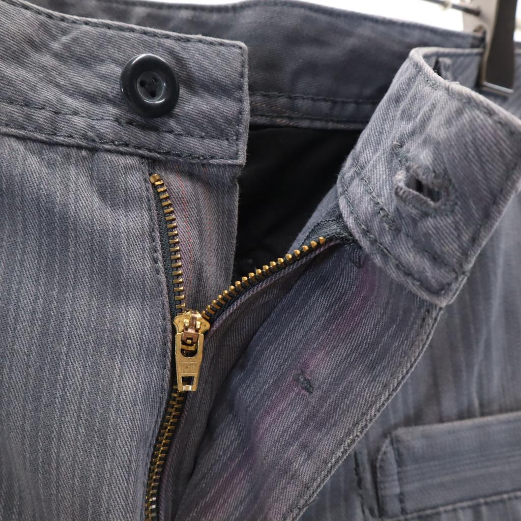 Diesel Striped Pattern Pants W34 Gray Men's Used
