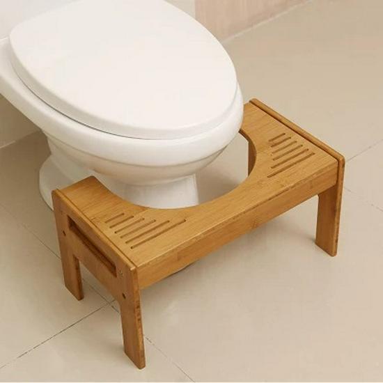 Thickened Bamboo Toilet Footstool for Squatting - Suitable for Children & Pregnant Women