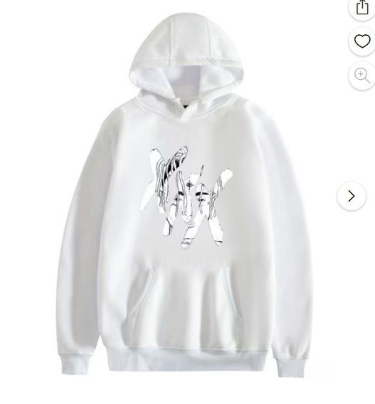 Trendy Rapper Fashion Fleece Hooded Long Sleeve Sweater Warm Jacket