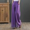 Sommer Locker Elastischer Bund Weites Bein Hosen Damen Casual