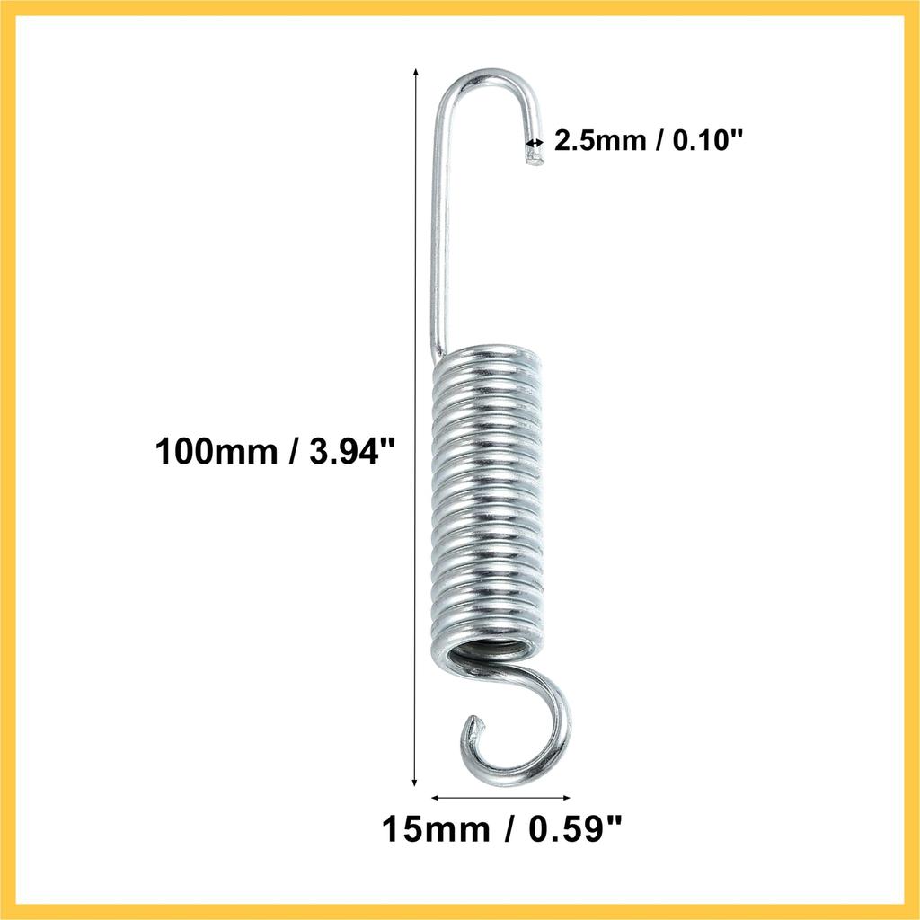 BULLSPANN 2pcs Universal 100mm Length Motorcycle Brake Pedal Return Spring Motorcycle Side Kickstand Spring