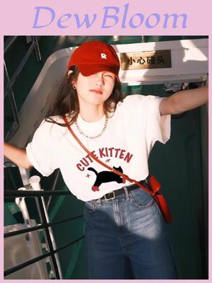 Anime Cartoon Womens Short Sleeve T Shirt With Cotton Fabric For Casual Summer Wear