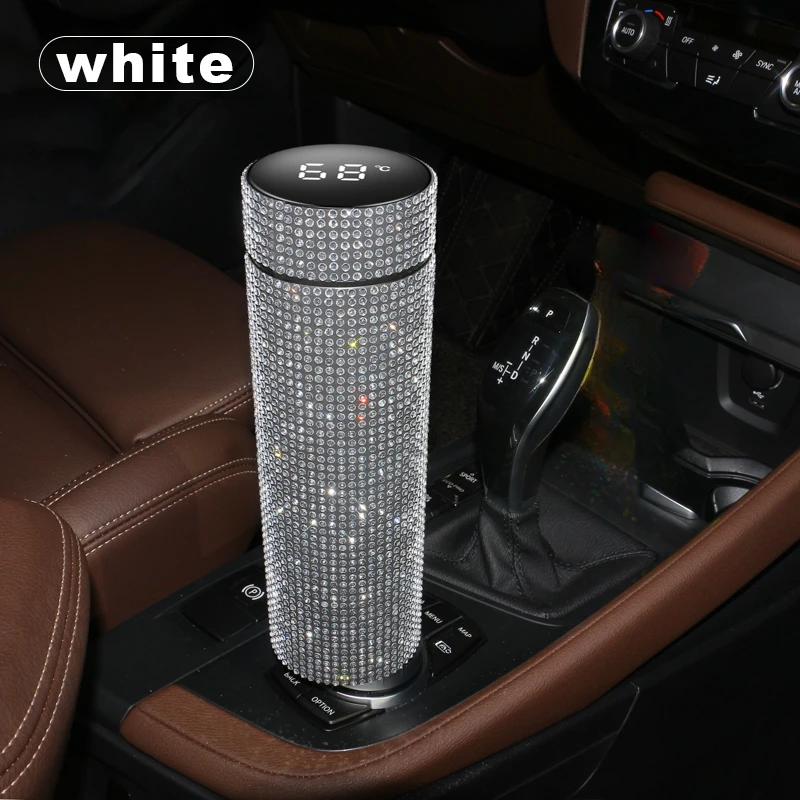 

Автомобильный термос-кружка из нержавеющей стали с дисплеем температуры, термос, термостакан, изолированная бутылка для воды, автозапчасти белый