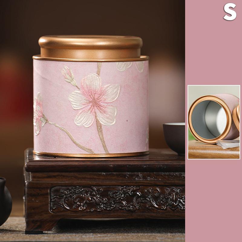 Empty Tea Tin Can Household Green Black Tea Sealed Jar Portable Home Small Tea Packaging Box Tinplate Storage Can