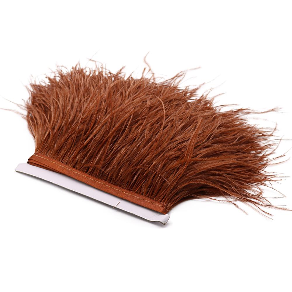 Nastro con Bordatura di Piume di Struzzo Azzurro FeatherLight Frange di Piume di Struzzo Vere per Abbigliamento da Festa Decorazioni per Cucito Piume Artigianato Fai da Te