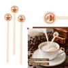 100Pcs Round Head Wooden Coffee Stirrers Wooden Drinking Stirring Stick  Kitchen Drinks