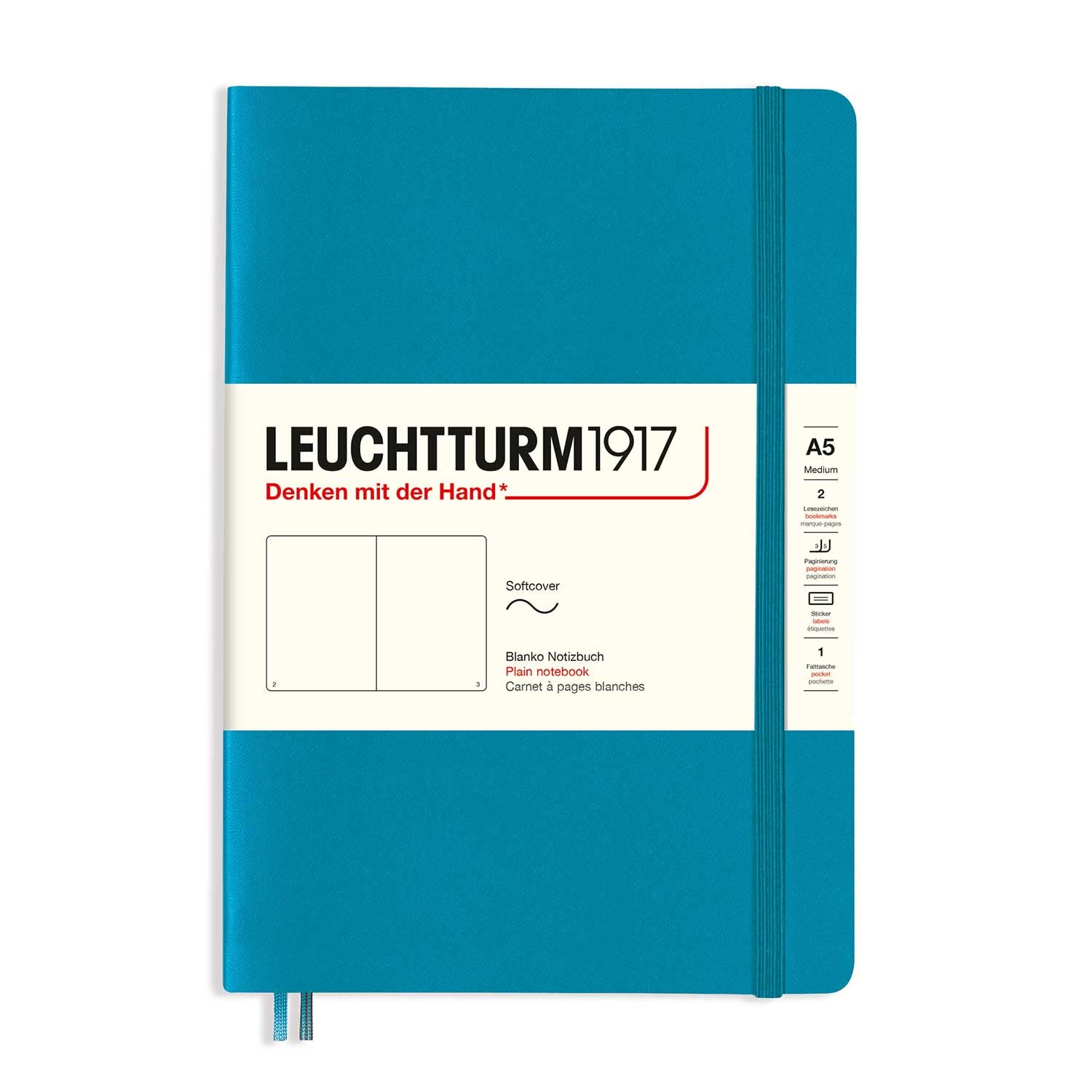 

Блокнот Leuchtturm A5, Официально импортированный, Без линовки, Мягкая обложка, Океан, 365506,