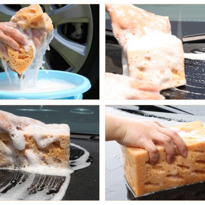 2PcsLarge Car Washing Sponge Car Cleaning Tyre Tool Cycle Wash Sponge Block Car Cleaning Supplies Honeycomb Sponge Brush Dusting