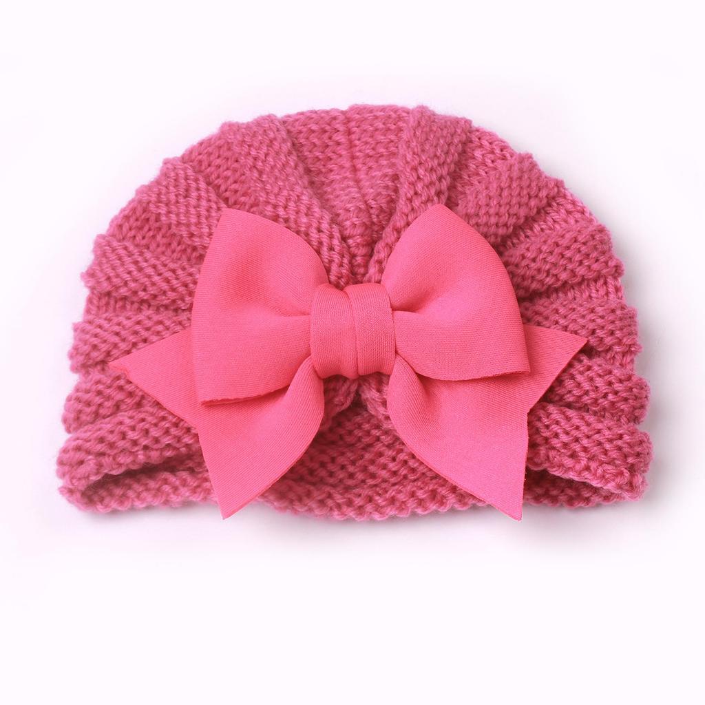 New Arrival: Baby Knit Hat with Bow, for Autumn and Winter – European and American Style