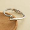 Design-inspired Metal Smooth-textured Open Bracelet, Minimalist Geometric, Individualistic Wide Wristband