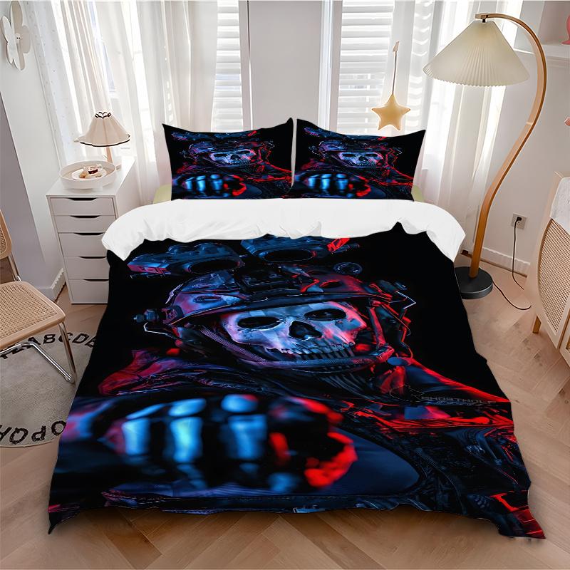 3pcs GhostWolf Art Print Home Decor Bedding Set-Universal Three-Piece Suit for Bedroom, Guest Room, Living Room, Hotel-Perfect Gift for Fans