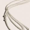 1pc Elegant Premium White Pearl Waist Chain Summer, School Fall, Autumn, Halloween
