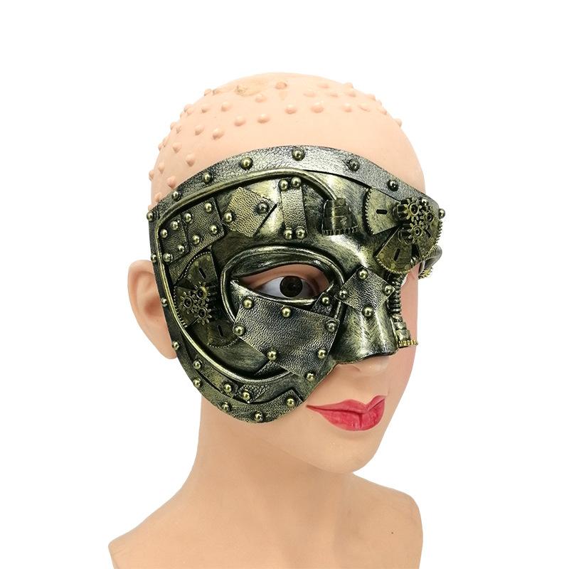 Handmade Halloween Steampunk Masquerade Party Half Face Mask Antique Opera Stage Mardi Gras Dress Up