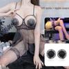 Transparent Erotic Lingerie Set with Underwire and Open Crotch - Removable Sleep Dress for Small Chest