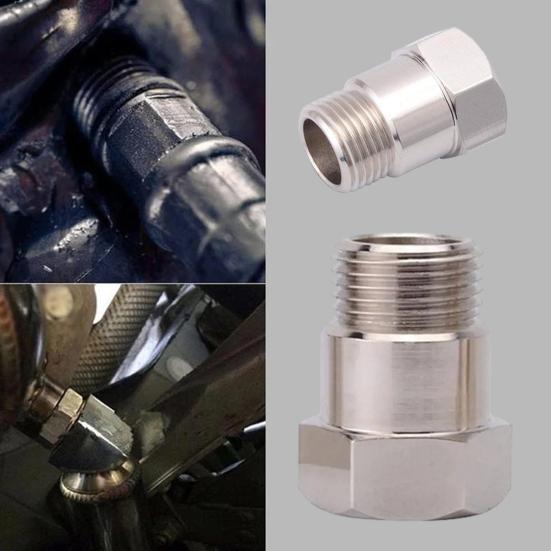 M18x1.5 O2 Sensor Spacer Extension 32mm Oxygen Sensor Adapter with Nickel Plated Anti-Fouler Universal Automotive Exhaust Accessories