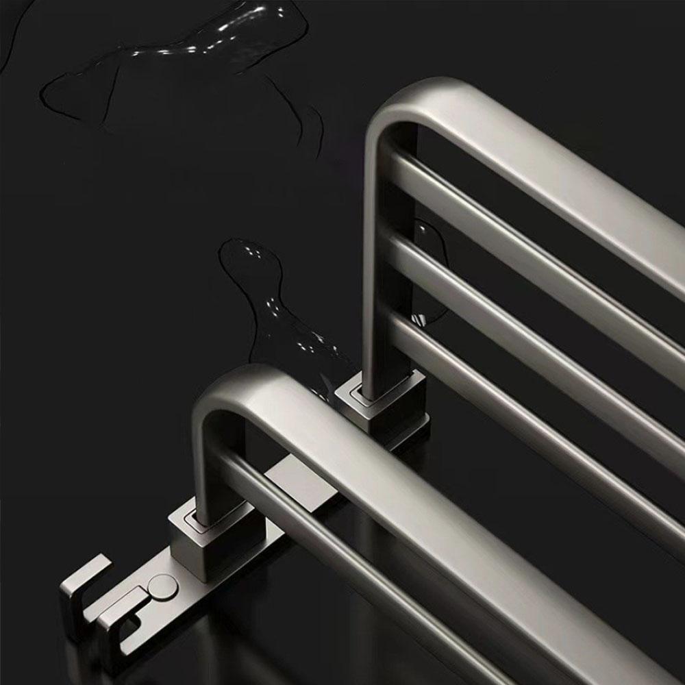 Bathroom Towel Rack No Punching Bathroom Storage Rack Wall-mounted Foldable Bath Towel Storage Rack