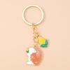 Fashion Autumn Maple Leaf Keychain Women Girls Corn Pumpkin Key Ring Pendants for Handbag Decor DIY Key Chain Jewelry Gifts