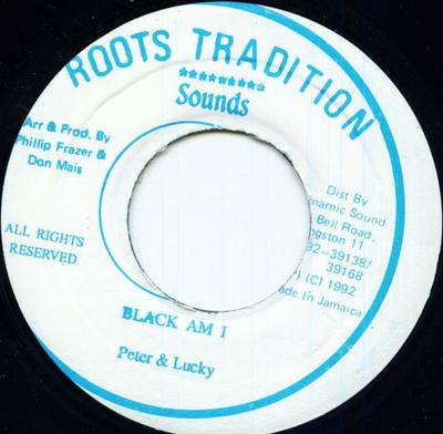 7inch Record PETER RANKING & GENERAL LUCKY - Black Am I NONE Roots Tradition 1992 Jamaica Reggae, Ska & Dub Used