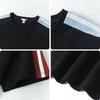 Izzue Men's Loose Fit Striped Color-Block Short Sleeve T-Shirt