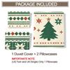 Christmas Xmas Knit Print Duvet Cover Set Comforter Cover Bedding Set No Filler Holiday Adult Bedroom Decor