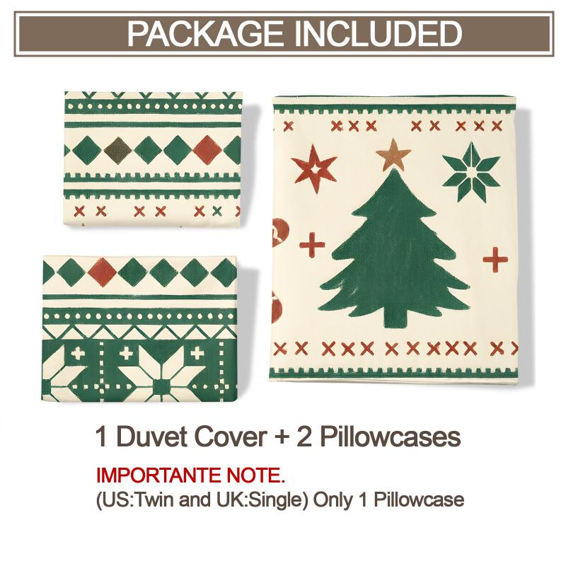 Christmas Xmas Knit Print Duvet Cover Set Comforter Cover Bedding Set No Filler Holiday Adult Bedroom Decor