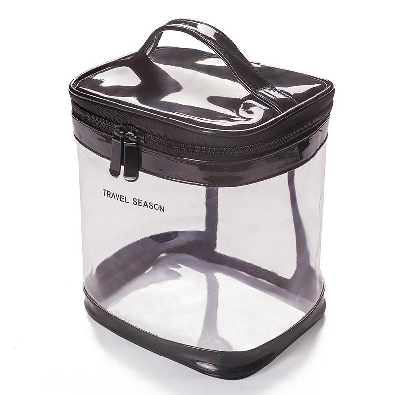 Trousse de toilette et de maquillage étanche en toile PVC grande capacité pour le voyage