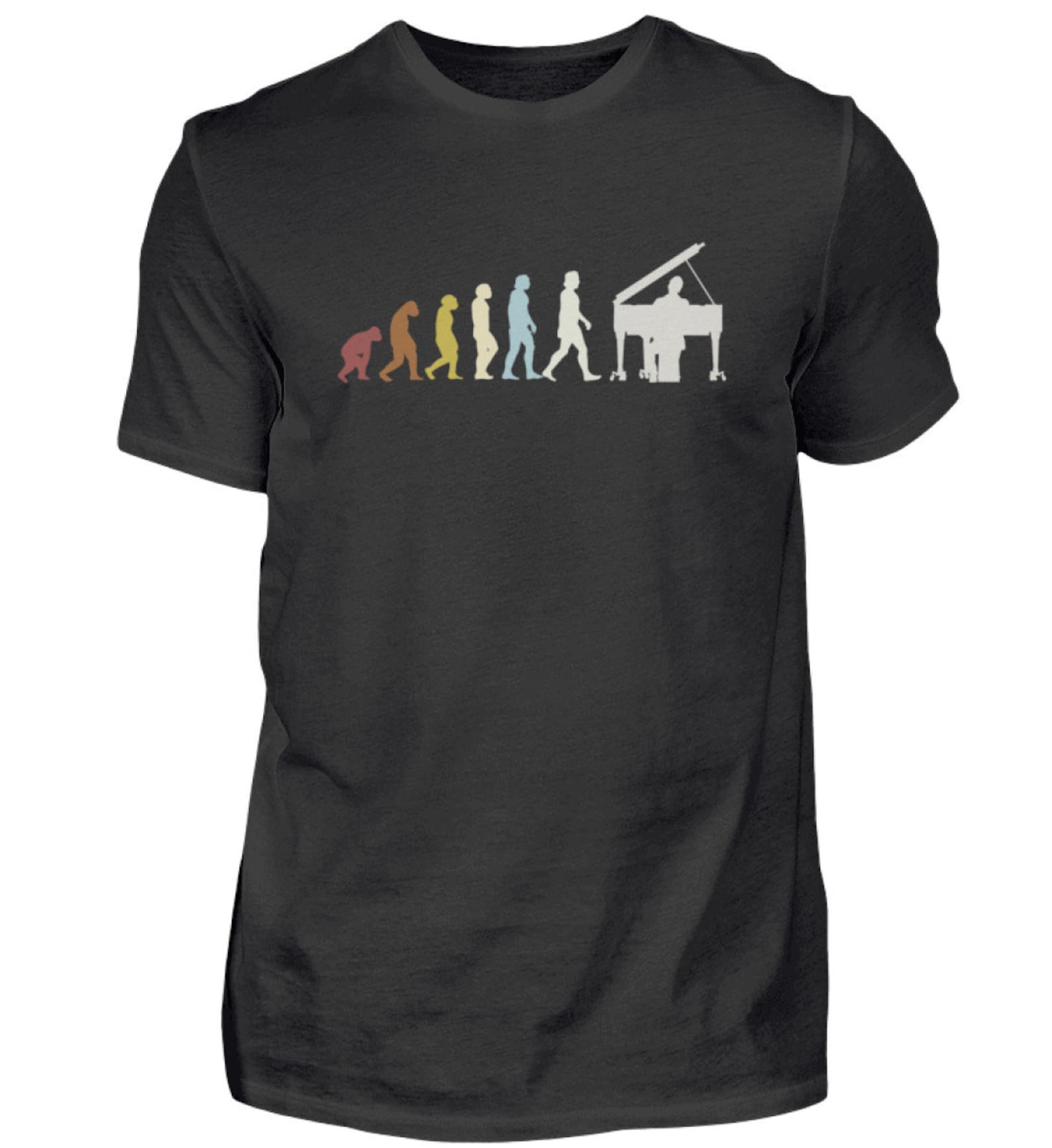 Piano Evolution Musician Pianist Keyboard Piano Gift Idea T-Shirt - Men s Shirt 4XL