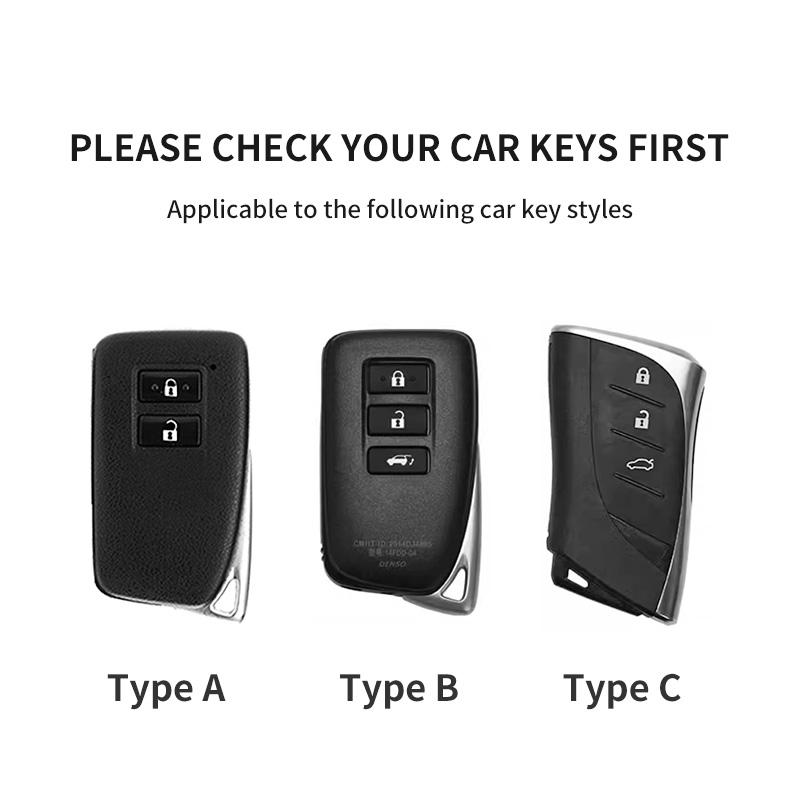 Top Layer Leather Car Key Case Cove Fob for Lexus NX GS RX IS ES GX LX RC 200 250 350 LS 450H 300H Car Keychain Accessories