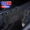 Car One Tow Three Power Dual USB Interface Splitter Car Charger 120W Multifunction Car Power Adapter Plug Cigarette Lighter