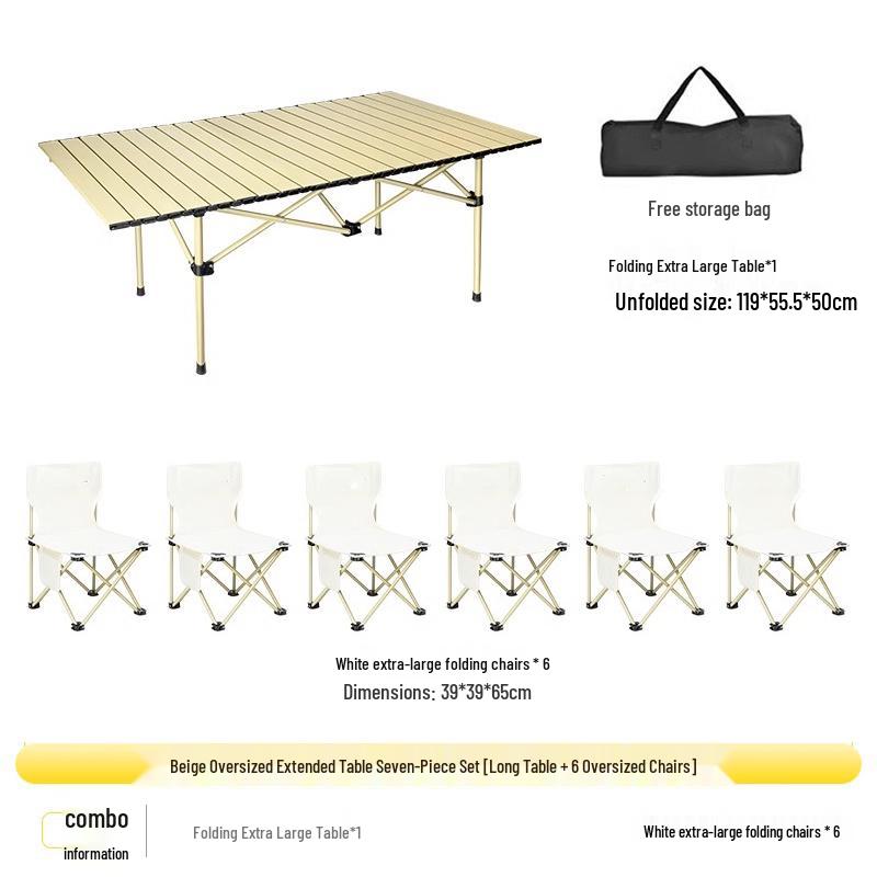 Ultra-light Portable Folding Outdoor Table & Chair Set for Camping and Picnics