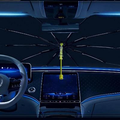 Pare-soleil de voiture Stores de fenêtre de voiture Housse de parapluie Parapluie Pliable Accessoires de véhicule Bloque les rayons UV Parapluie pour Auto Camions SUV