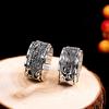 12mm Width Real S925 Silver Lucky Dragon Double Layer Rotatable Closed Dragon Ring For Man Woman Fiine Jewelry Gift