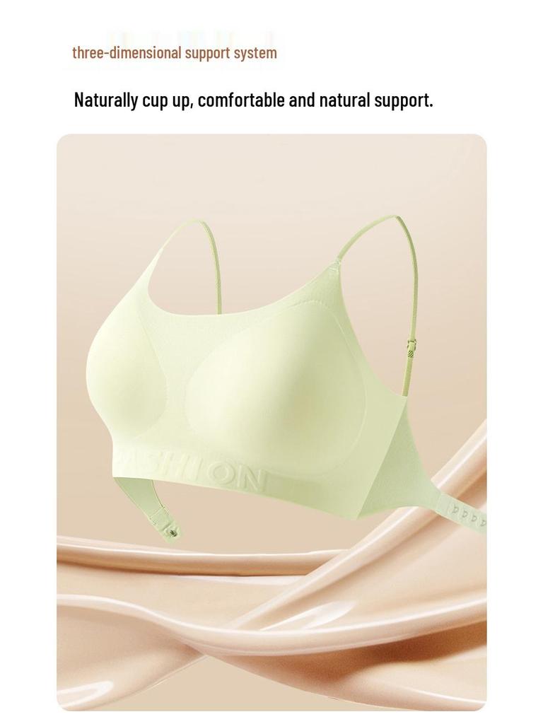 Traceless Invisible Jelly Foundation Bra: Comfortable Lift, Summer Thin Straps, Beautiful Back, Fixed Cup, Women's Underwear.