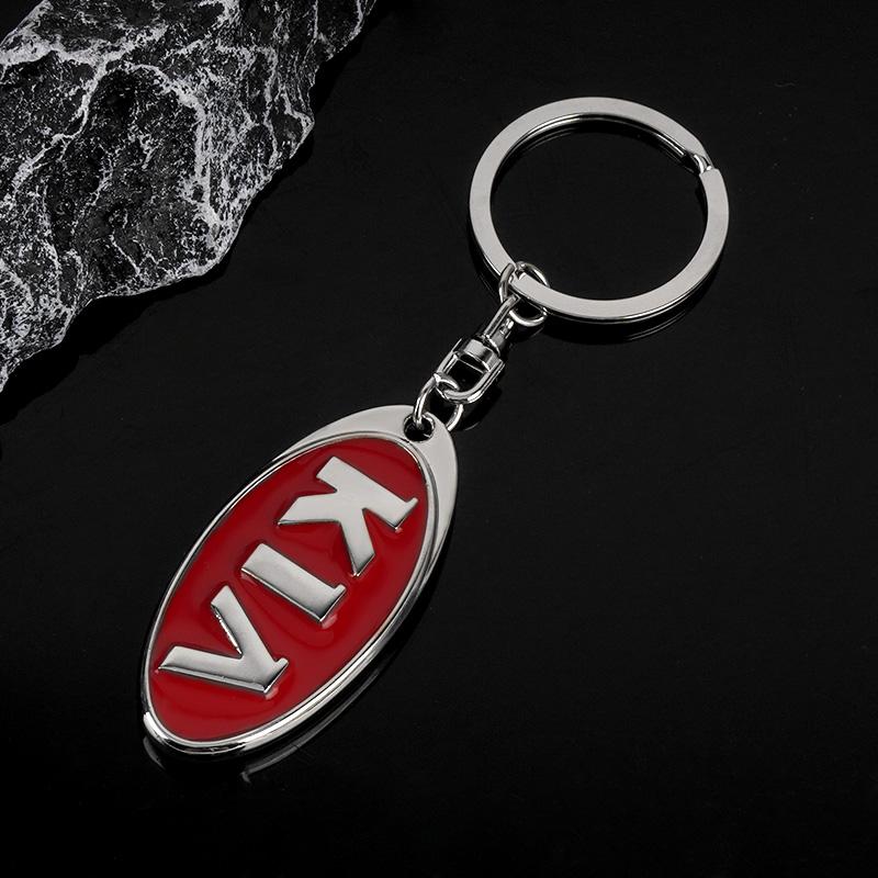 ISFR5 1pc Metal Car Logo Styling Keychain Metal Key Ring For Kia Sportage Morning Ceed Picanto Rio ProCeed Niro Stonic Optima Forte KN